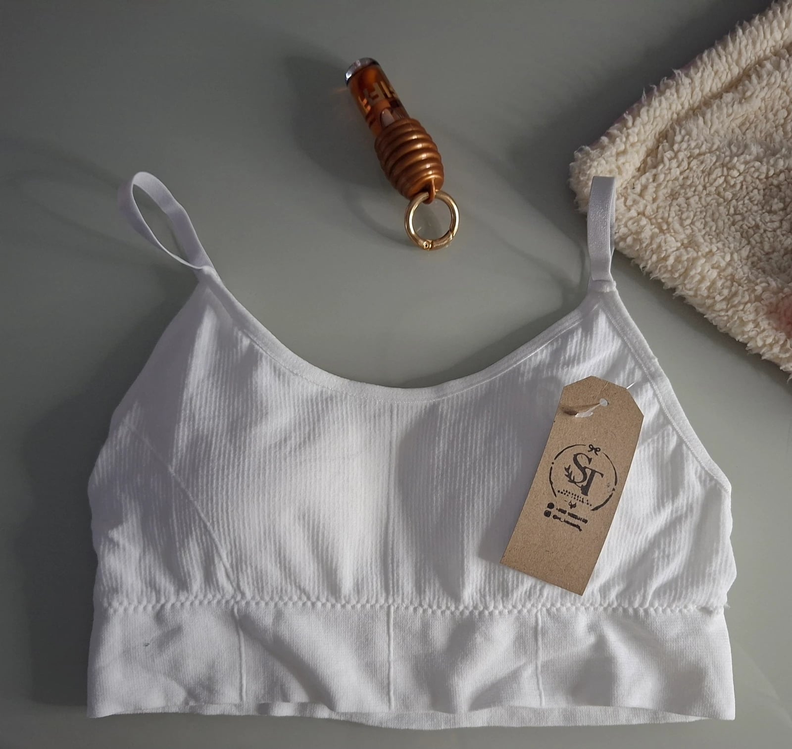 Top en microfibra - Blanco