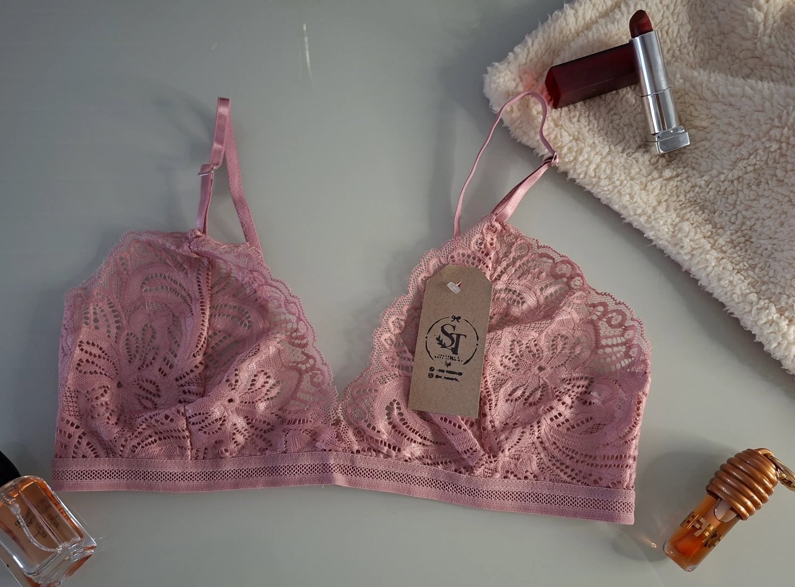 Bralette en encaje - Rosado