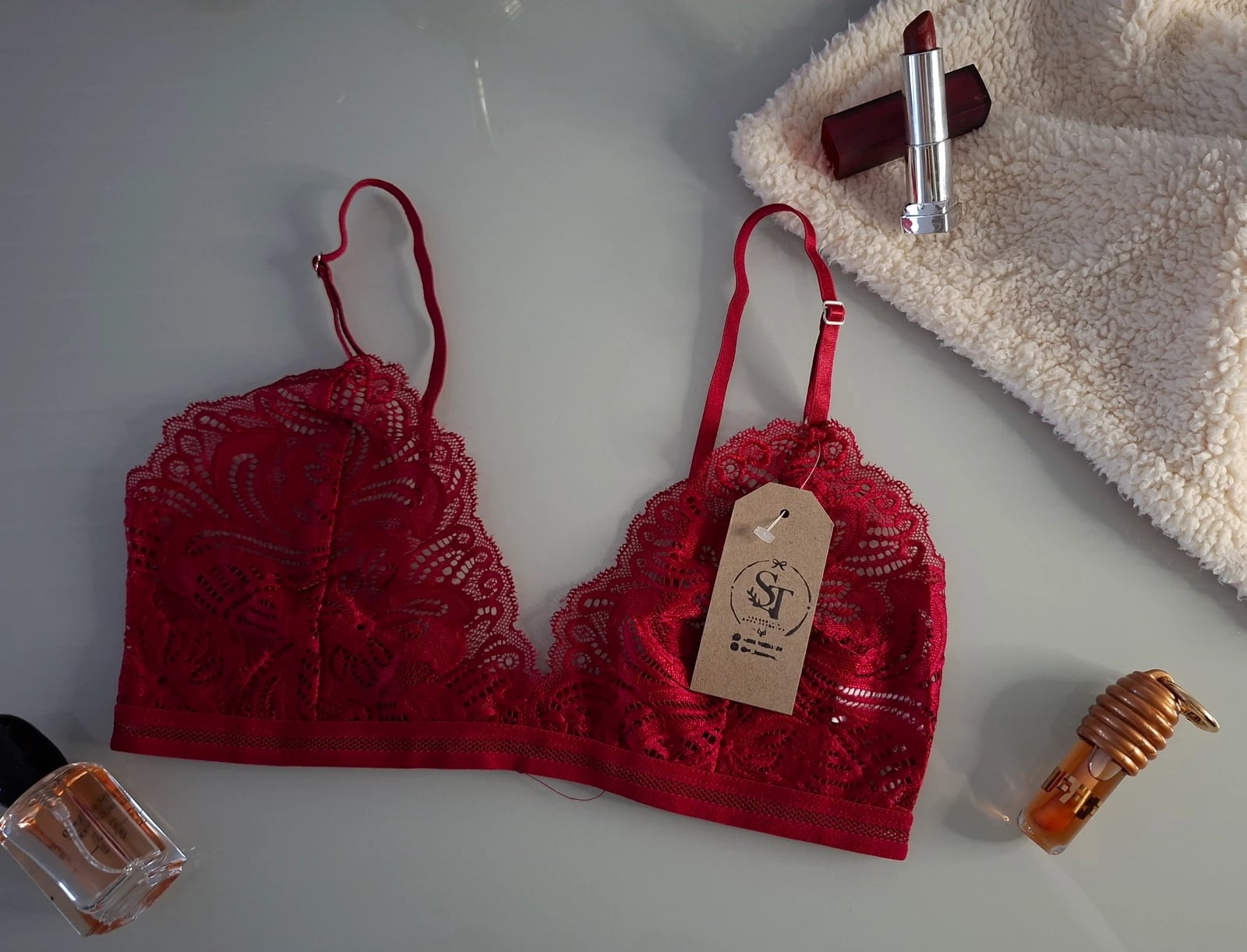 Bralette en encaje - Rojo