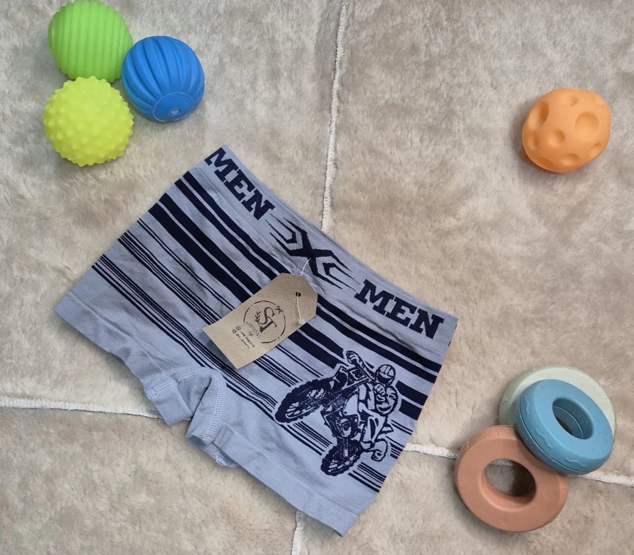 Boxer infantil de microfibra - Gris