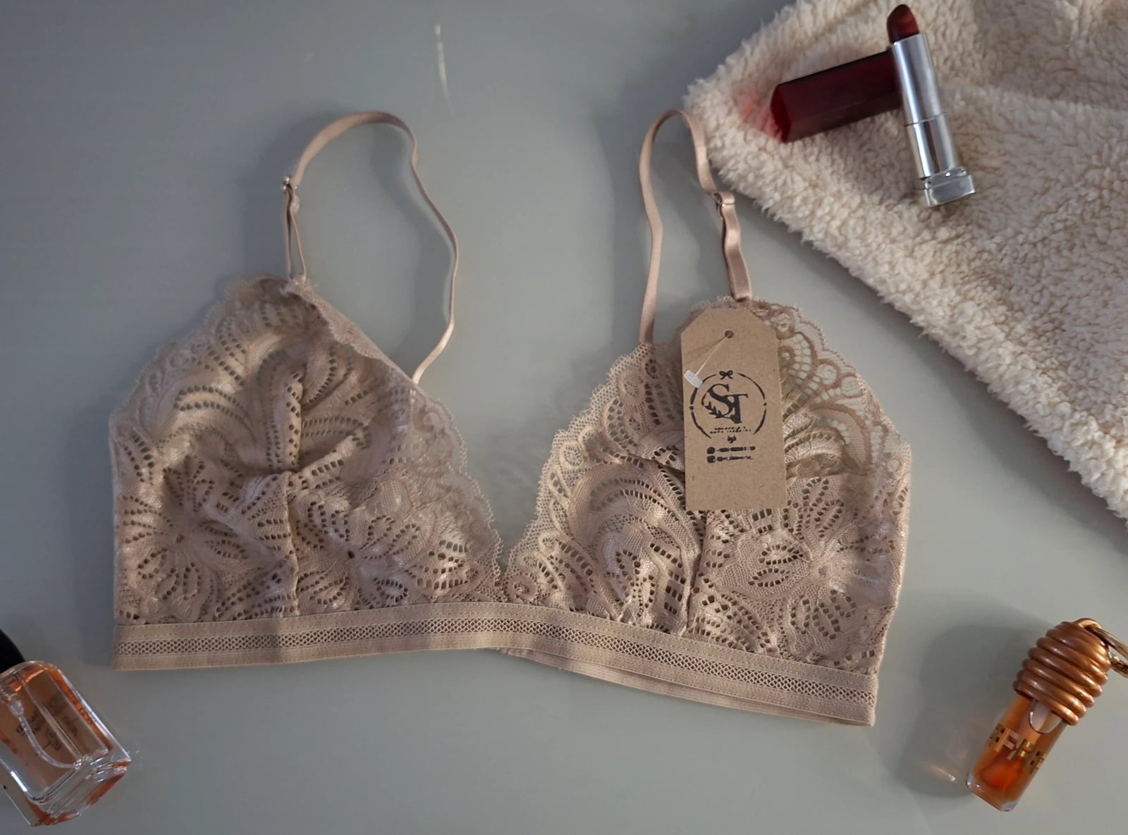 Bralette en encaje - Beige