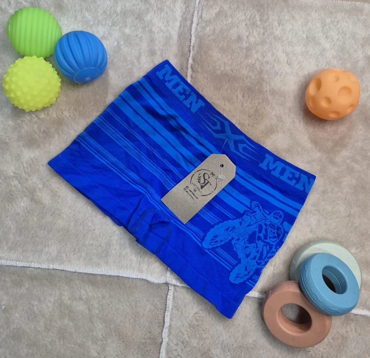 Boxer infantil de microfibra - Azul
